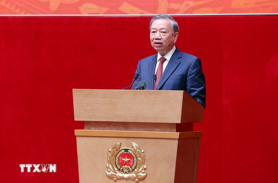 Tổng Bí thư Tô Lâm phát biểu. (Ảnh: Phạm Kiên/TTXVN)