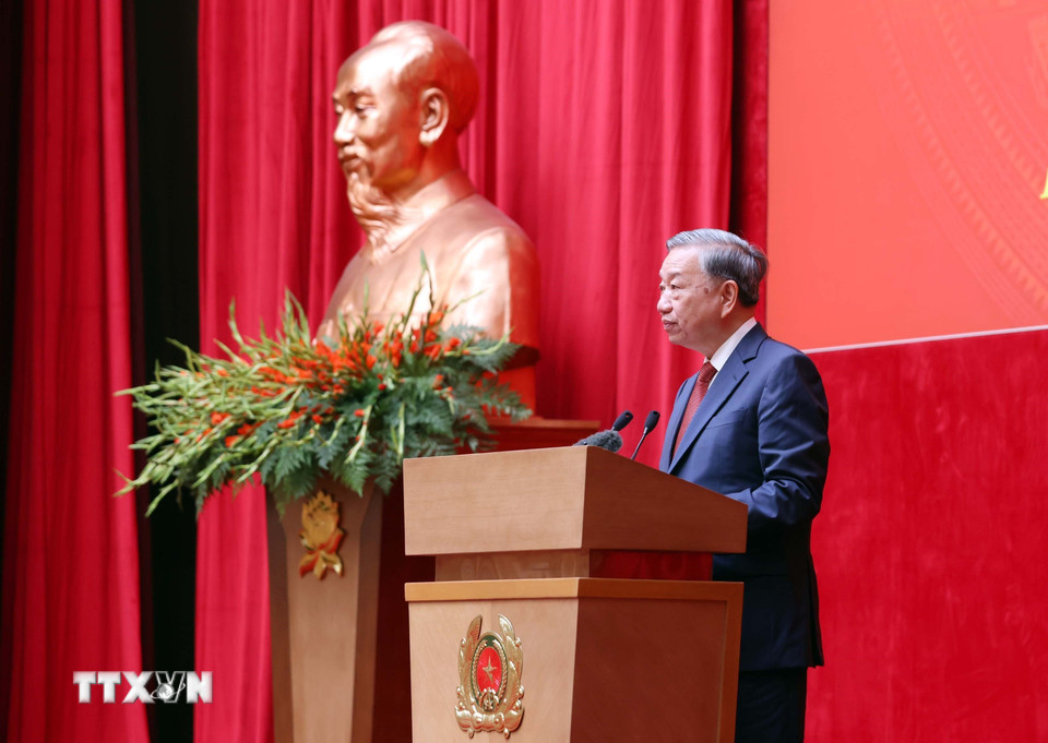 Tổng Bí thư Tô Lâm phát biểu. (Ảnh: Phạm Kiên/TTXVN)