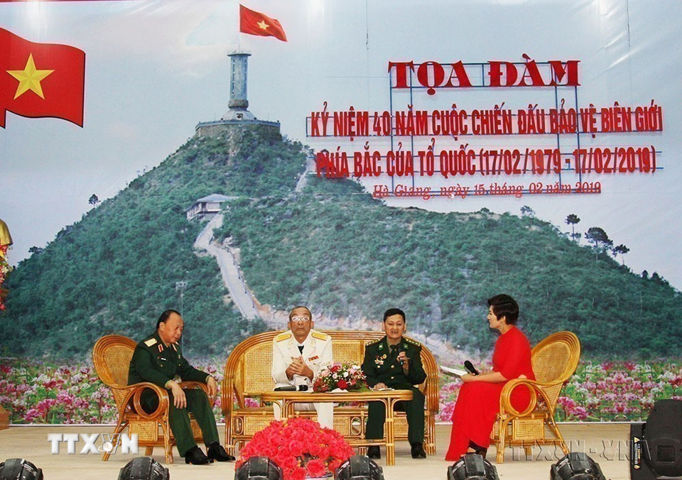 Nhắc lại sự thật lịch sử về Cuộc chiến đấu bảo vệ biên giới phía Bắc để khẳng định tính chính nghĩa của Việt Nam, để tôn vinh, tri ân những người đã ngã xuống vì nền độc lập, tự do của đất nước và giáo dục thế hệ trẻ về lòng tự hào, tự tôn dân tộc, quyết tâm bảo vệ từng tấc đất thiêng liêng của Tổ quốc. (Ảnh: Nguyễn Chiến/TTXVN)