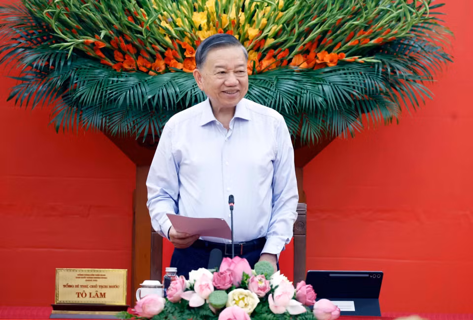 Tổng Bí thư, Chủ tịch nước Tô Lâm phát biểu. (Ảnh: Thống Nhất/TTXVN)