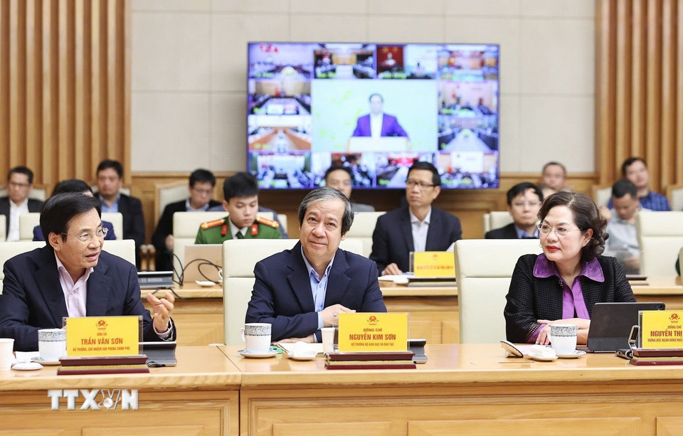 Các đại biểu tham dự Phiên họp thứ Nhất của Ban Chỉ đạo quốc gia về Dữ liệu. (Ảnh: Dương Giang/TTXVN)