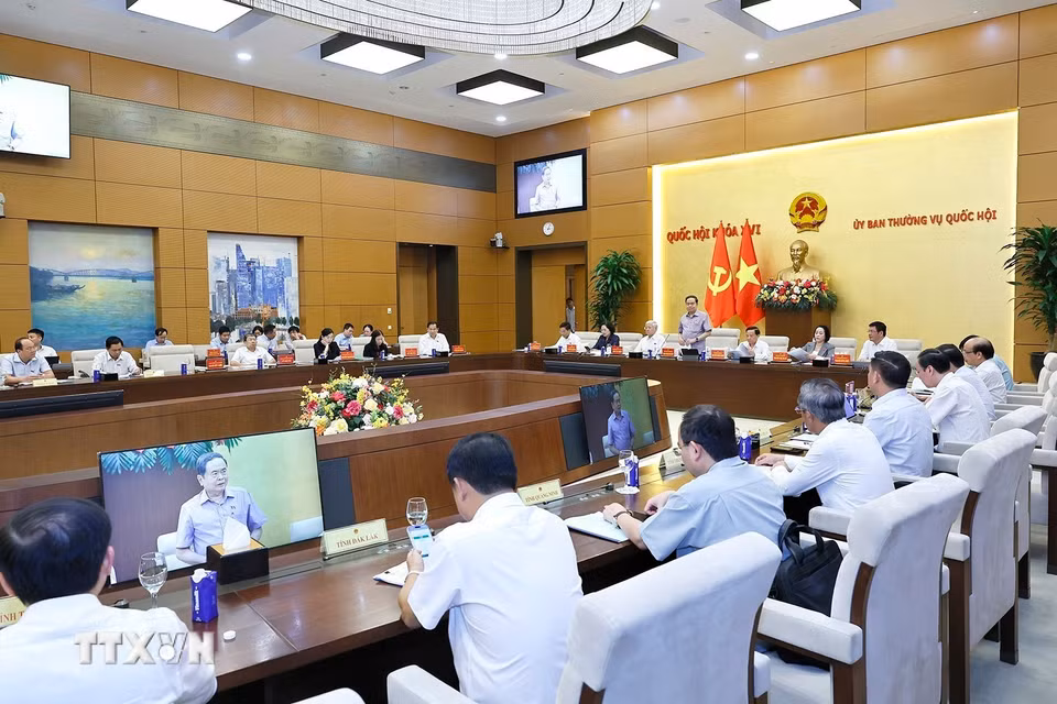 Chủ tịch Quốc hội Trần Thanh Mẫn phát biểu. (Ảnh: Doãn Tấn/TTXVN)