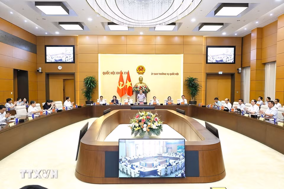 Chủ tịch Quốc hội Trần Thanh Mẫn phát biểu. (Ảnh: Doãn Tấn/TTXVN)