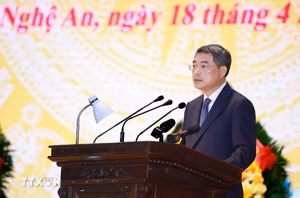 Thủ tướng Lê Minh Hưng phát biểu. (Ảnh: Dương Giang/TTXVN)