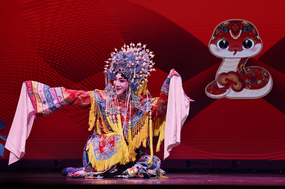 Biểu diễn nghệ thuật đón tết Nguyên đán tại Paris, Pháp. (Ảnh: THX/TTXVN)