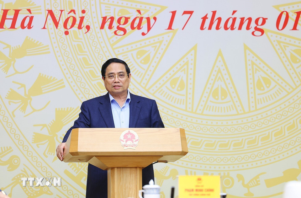 Thủ tướng Phạm Minh Chính chủ trì phiên họp. (Ảnh: Dương Giang/TTXVN)
