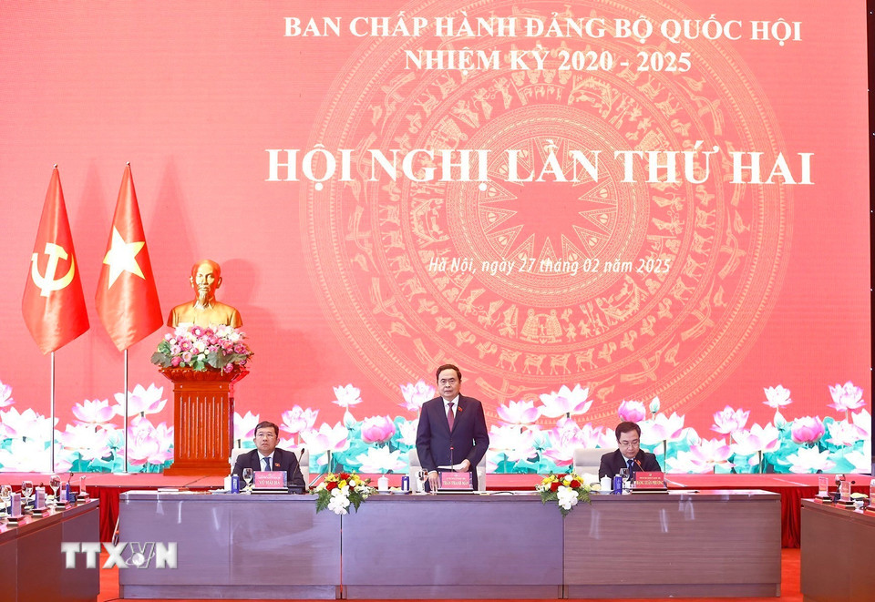 Chủ tịch Quốc hội Trần Thanh Mẫn phát biểu. (Ảnh: Doãn Tấn/TTXVN)