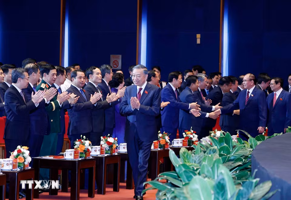 Tổng Bí thư, Chủ tịch nước Tô Lâm và các đại biểu đến dự. (Ảnh: Thống Nhất/TTXVN)