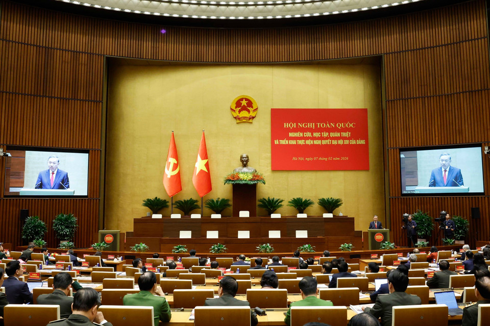 Tổng Bí thư Tô Lâm phát biểu chỉ đạo. (Ảnh: Thống Nhất/TTXVN)