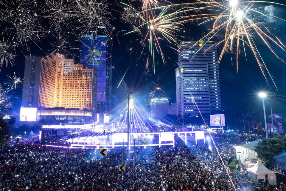 Chương trình nghệ thuật mừng Năm mới 2025 tại Jakarta, Indonesia ngày 31/12/2024. (Ảnh: THX/TTXVN)