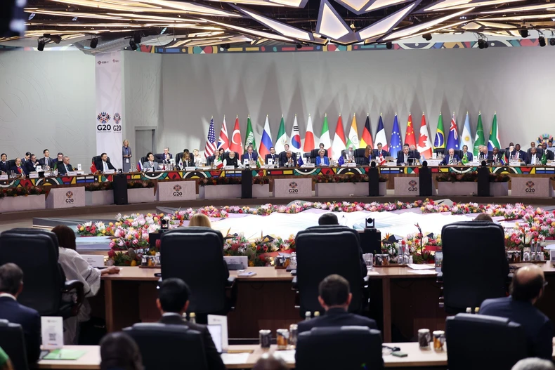 Toàn cảnh Hội nghị thượng đỉnh G20 ở Johannesburg, Nam Phi, ngày 22/11/2025. (Ảnh: Anadolu Agency/TTXVN)