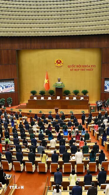 Phiên khai mạc Kỳ họp thứ Nhất, Quốc hội khóa XVI. (Ảnh: Dương Giang/TTXVN)