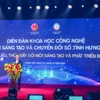 Diễn đàn Khoa học công nghệ, đổi mới sáng tạo và chuyển đổi số với chủ đề 'Kinh tế dữ liệu, thúc đẩy đổi mới sáng tạo và phát triển bền vững' đã chính thức diễn ra tại Hưng Yên. (Ảnh: NDA)
