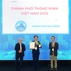 Thành phố Đà Nẵng được xướng tên xuất sắc nhất tại Giải thưởng Thành phố Thông minh Việt Nam 2025. (Ảnh: Minh Sơn/Vietnam+)