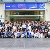 Các sinh viên tham dự Hội thảo"Mạch nguồn công nghệ - Ươm mầm hạnh phúc." (Ảnh: Công Đạt/TTXVN)