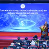 Bộ trưởng Bộ Khoa học và Công nghệ Vũ Hải Quân phát biểu khai mạc tại Lễ chào mừng Ngày Khoa học, Công nghệ và Đổi mới sáng tạo Việt Nam và Hội nghị triển khai công nghệ chiến lược. (Ảnh: Minh Sơn/Vietnam+)