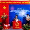 Các điểm di tích của phường Hoàn Kiếm được trưng dụng làm khu vực bỏ phiếu, nhằm phát huy giá trị di tích trong bầu cử. (Ảnh: Minh Sơn/Vietnam+)