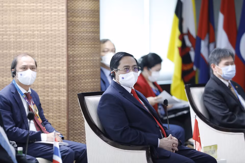 Thủ tướng Phạm Minh Chính dự Hội nghị các Nhà lãnh đạo ASEAN. (Ảnh: Dương Giang/TTXVN)