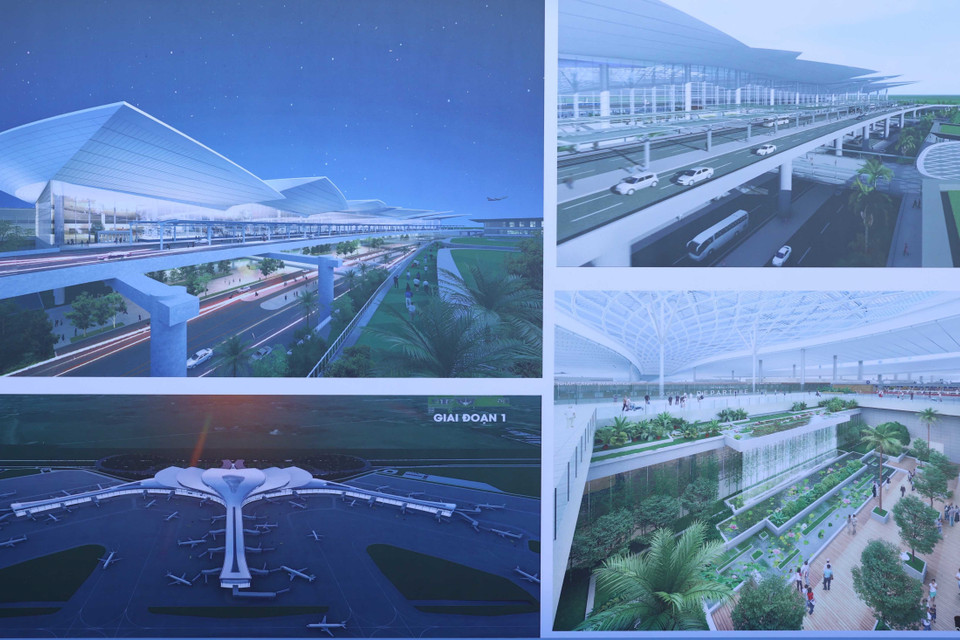 Sơ đồ Dự án đầu tư xây dựng Cảng hàng không quốc tế Long Thành giai đoạn 1. (Ảnh: Thống Nhất/TTXVN)