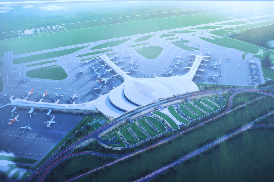 Sơ đồ Dự án đầu tư xây dựng Cảng hàng không quốc tế Long Thành giai đoạn 1. (Ảnh: Thống Nhất/TTXVN)