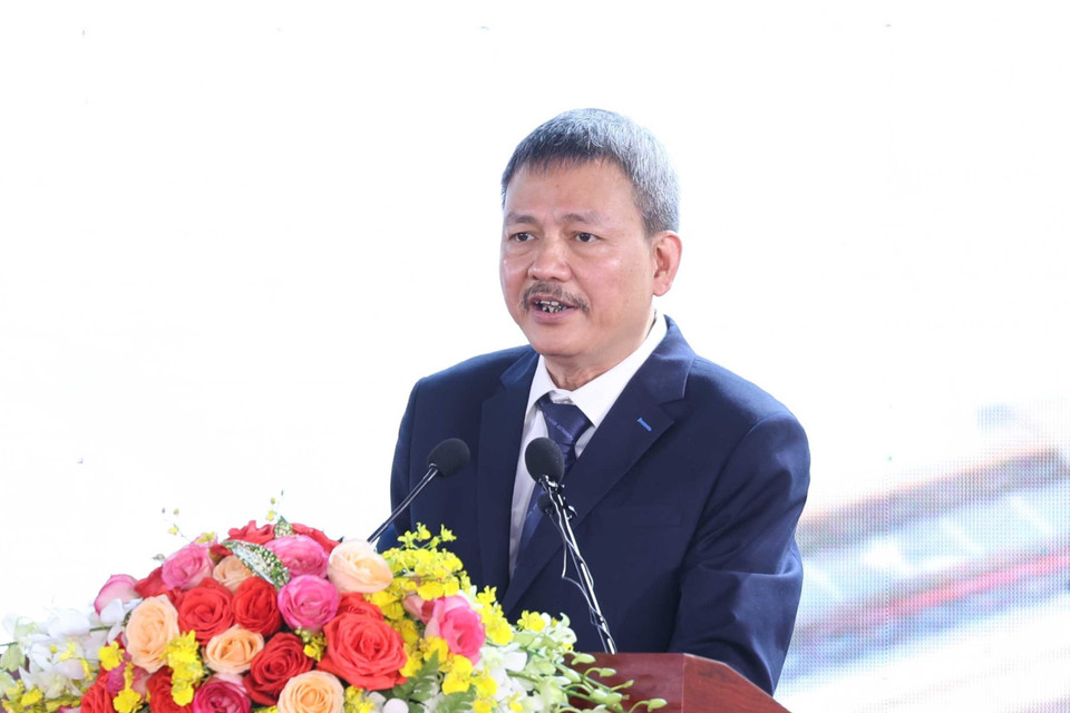 Ông Lại Xuân Thanh, Chủ tịch Hội đồng quản trị Tổng công ty Cảng Hàng không Việt Nam (ACV), phát biểu. (Ảnh: Thống Nhất/TTXVN)