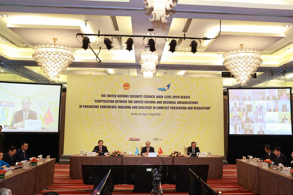 Chủ tịch nước Nguyễn Xuân Phúc phát biểu. (Ảnh: Thống Nhất/TTXVN)