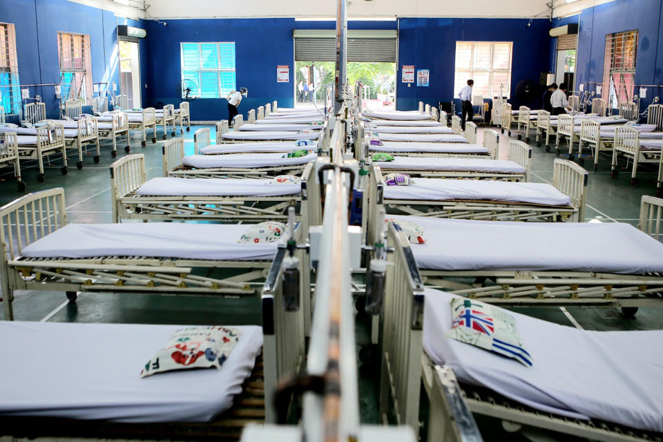 Bệnh viện có quy mô 350 giường với 60 giường chăm sóc đặc biệt. (Ảnh: Thành Chung/TTXVN)