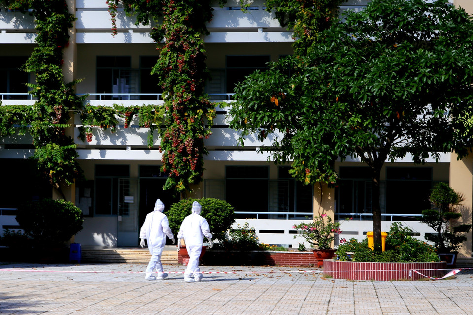 Có khoảng 250 y, bác sỹ làm nhiệm vụ tại Bệnh viện dã chiến số 01 Phú Nhuận. (Ảnh: Thành Chung/TTXVN)