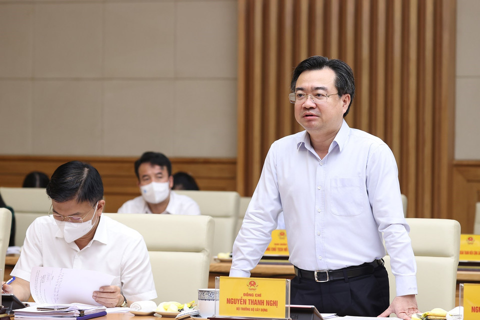 Bộ trưởng Bộ Xây dựng Nguyễn Thanh Nghị phát biểu. (Ảnh: Dương Giang/TTXVN)