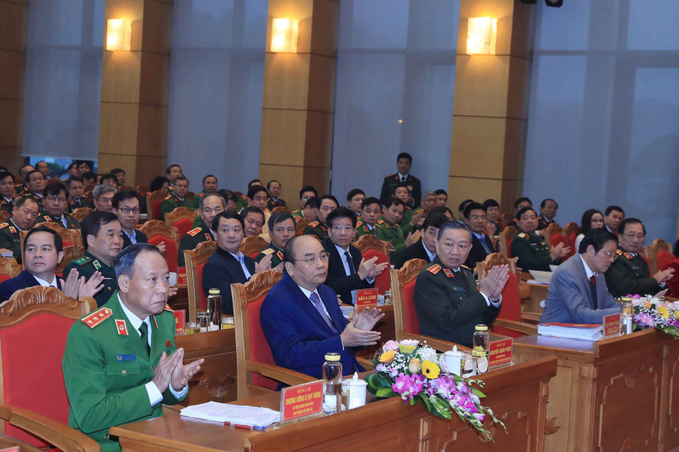 Thủ tướng Nguyễn Xuân Phúc và các đại biểu tham dự hội nghị. (Ảnh: Thống Nhất/TTXVN)