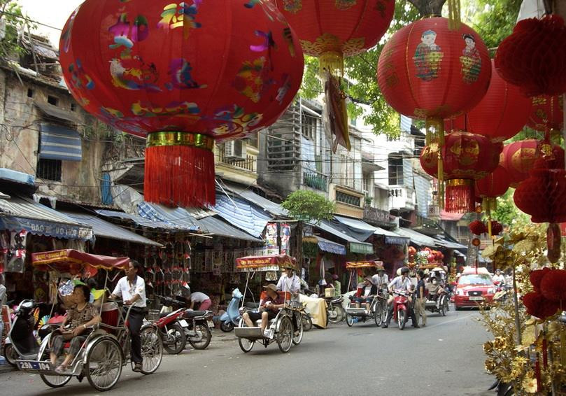 Phố Hàng Mã. (Ảnh: Anh Tuấn/TTXVN)