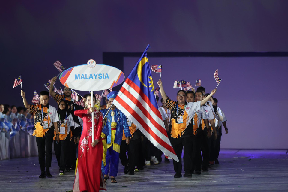 Đoàn thể thao Malaysia có tổng cộng 586 vận động viên dự thi ở 39/40 môn của SEA Games 31. (Ảnh: Minh Sơn/Vietnam+)