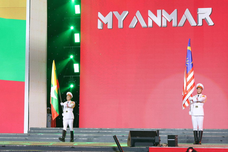 Đoàn thể thao Myanmar đạt thành tích: 9 huy chương vàng, 18 huy chương bạc và 35 huy chương đồng. (Ảnh: Minh Hiếu/Vietnam+)