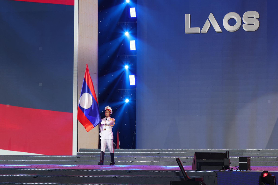 Đoàn thể thao Lào có 2 huy chương vàng, 7 huy chương bạc và 33 huy chương đồng. (Ảnh: Minh Hiếu/Vietnam+)