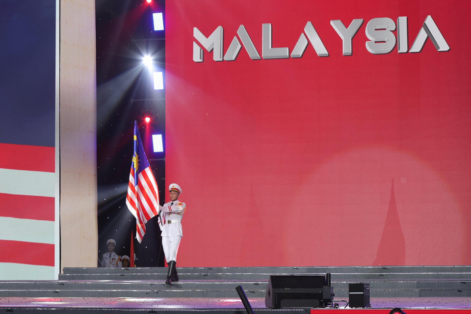 Đoàn thể thao Malaysia giành được 39 huy chương vàng, 45 huy chương bạc và 90 huy chương đồng. (Ảnh: Minh Hiếu/Vietnam+)