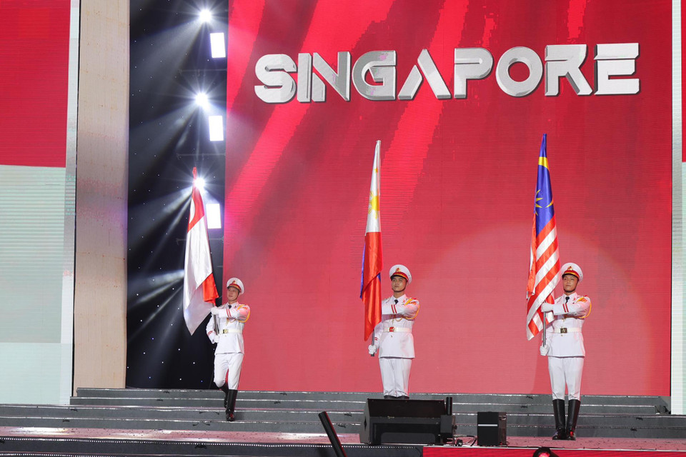 Đoàn thể thao Singapore giành được 47 huy chương vàng, 46 huy chương bạc và 73 huy chương đồng. (Ảnh: Minh Hiếu/Vietnam+)