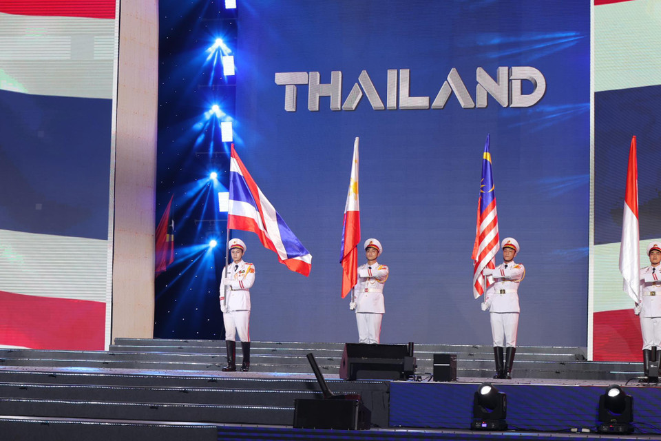 Vị trí thứ 2 trên bảng tổng sắp huy chương SEA Games 31 thuộc về đoàn Thái Lan với 92 huy chương vàng, 103 huy chương bạc và 106 huy chương đồng. (Ảnh: Minh Hiếu/Vietnam+)