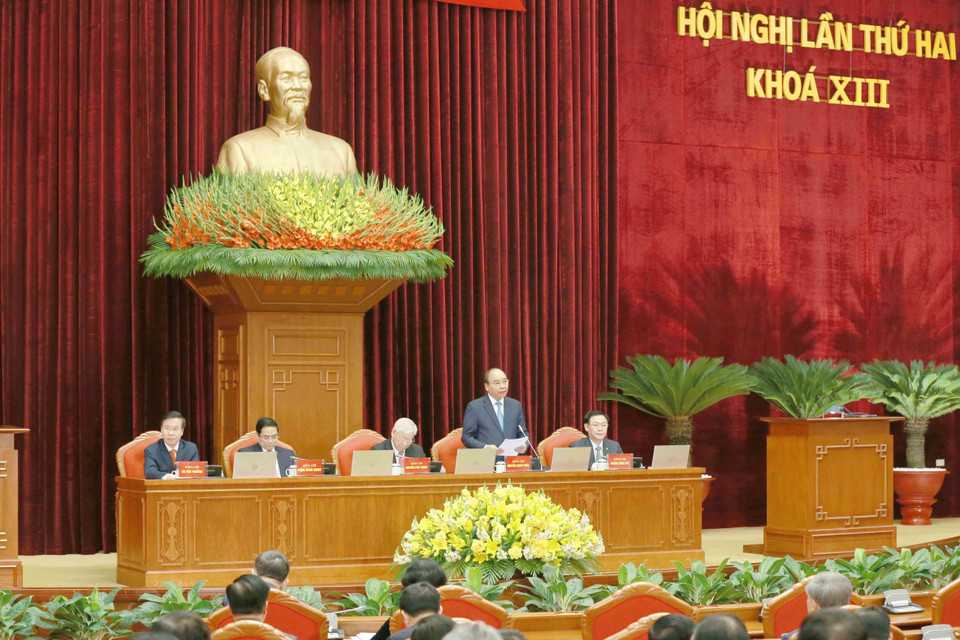 Thủ tướng Chính phủ Nguyễn Xuân Phúc điều hành phiên khai mạc Hội nghị. (Ảnh: Phương Hoa/TTXVN)