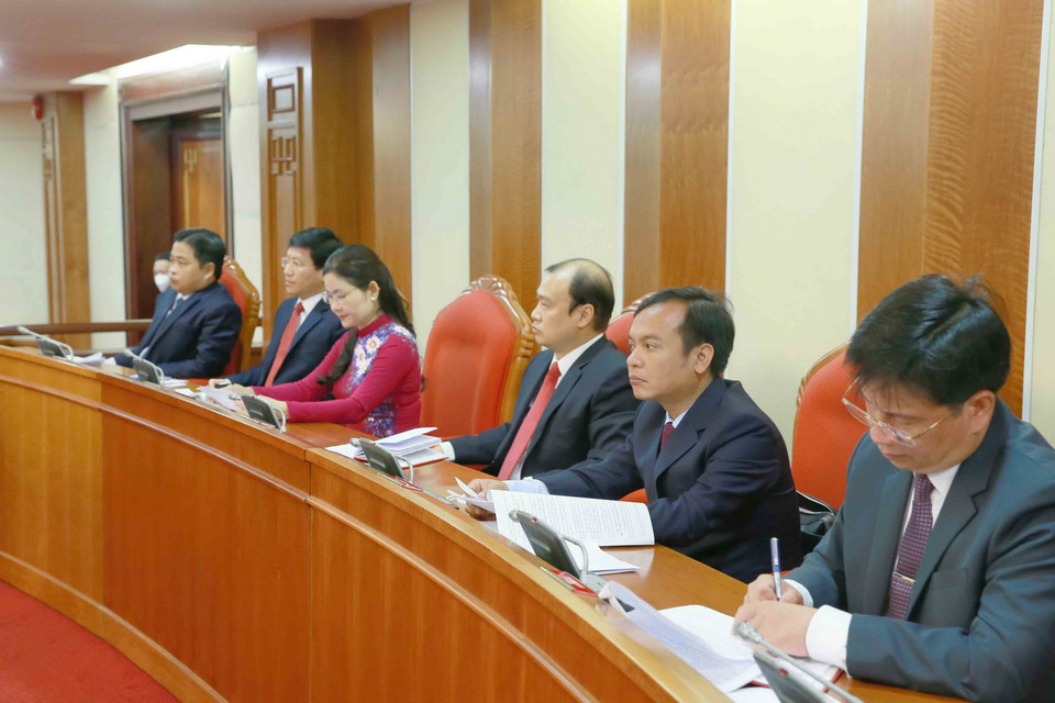  Các đồng chí Ủy viên dự khuyết dự Hội nghị. (Ảnh: Phương Hoa/TTXVN)