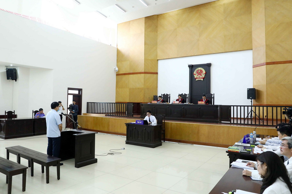 Quang cảnh phiên tòa phúc thẩm. (Ảnh: Phạm Kiên/TTXVN)