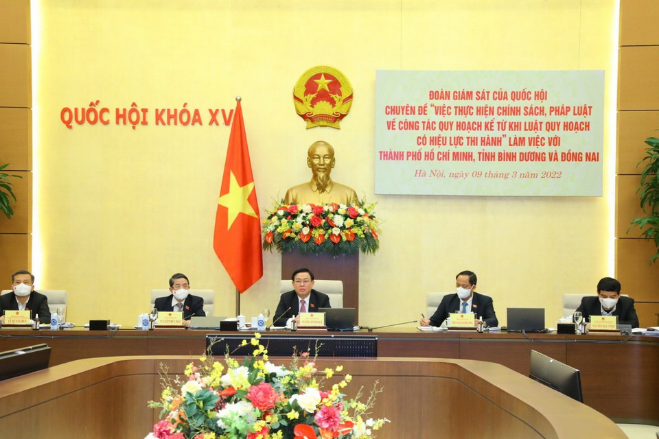  Chủ tịch Quốc hội Vương Đình Huệ phát biểu chỉ đạo. (Ảnh: Văn Điệp/TTXVN)