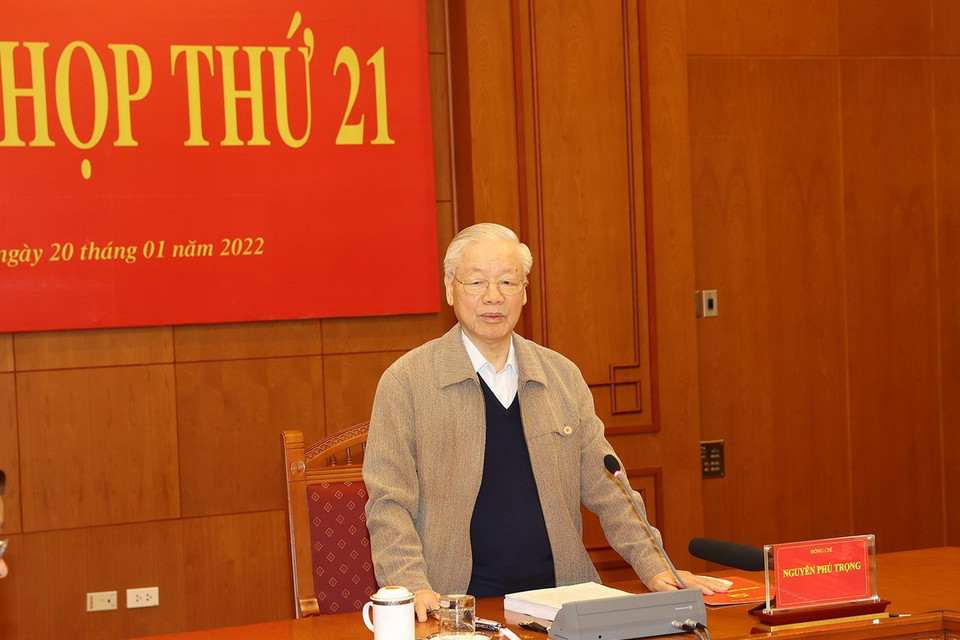 Tổng Bí thư Nguyễn Phú Trọng phát biểu chỉ đạo. (Ảnh: Trí Dũng/TTXVN)