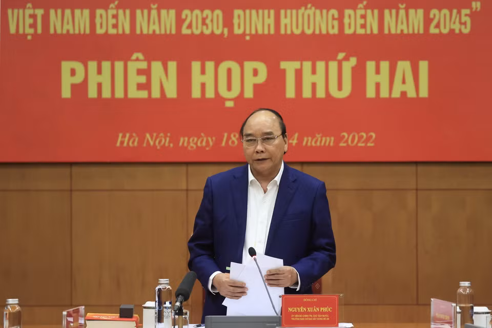 Chủ tịch nước Nguyễn Xuân Phúc phát biểu. (Ảnh: Thống Nhất/TTXVN)