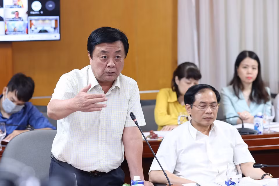 Bộ trưởng Bộ Nông nghiệp và Phát triển nông thôn Lê Minh Hoan phát biểu. (Ảnh: Dương Giang/TTXVN)