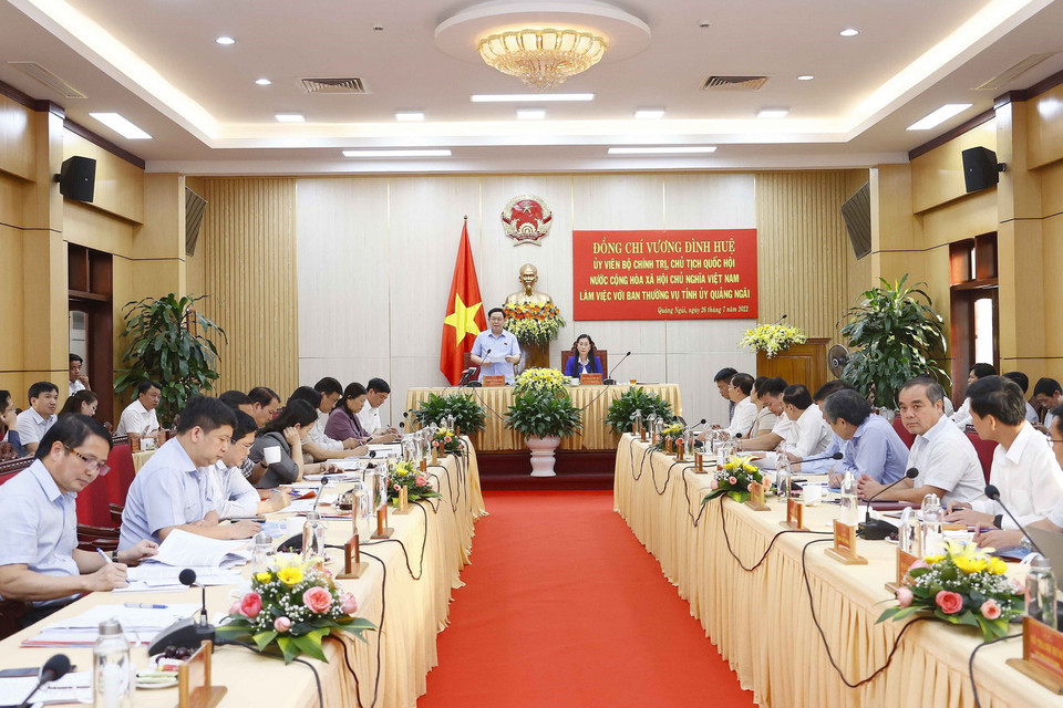 Quang cảnh buổi làm việc. (Ảnh: Doãn Tấn/TTXVN)