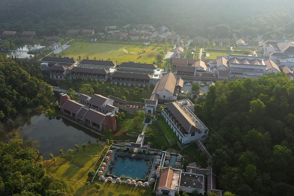  Khu nghỉ dưỡng Legacy Yên Tử, thành phố Uông Bí - nơi thi đấu môn cờ tướng. (Ảnh: Thanh Vân/TTXVN)