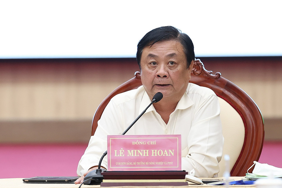  Bộ trưởng Bộ Nông nghiệp và Phát triển Nông thôn Lê Minh Hoan điều hành thảo luận. (Ảnh: Dương Giang/TTXVN)