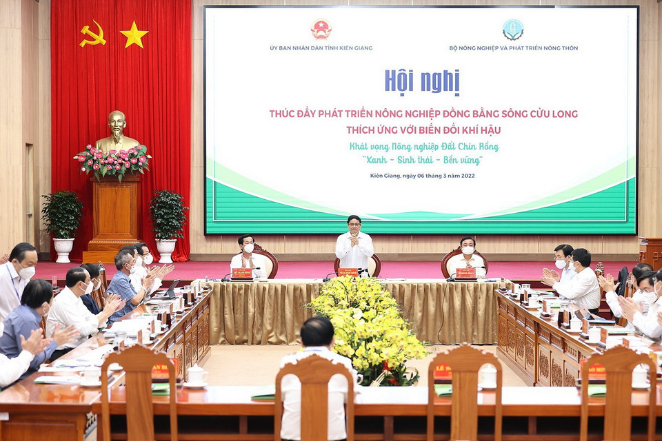  Thủ tướng Phạm Minh Chính chủ trì Hội nghị. (Ảnh: Dương Giang/TTXVN)