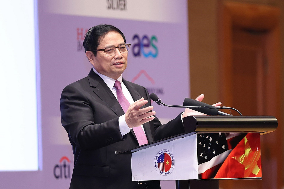  Thủ tướng Phạm Minh Chính phát biểu. (Ảnh: Dương Giang/TTXVN) 