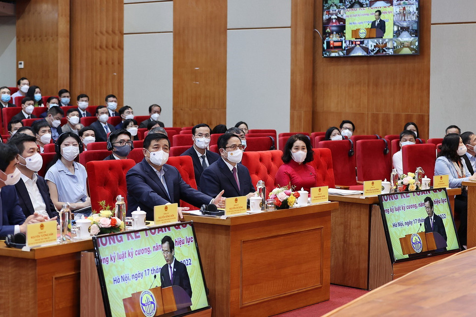 Thủ tướng Phạm Minh Chính dự hội nghị. (Ảnh: Dương Giang/TTXVN)